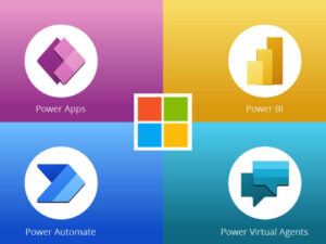 power apps, microsoft power platform, power BI, power automate, power virtual agents