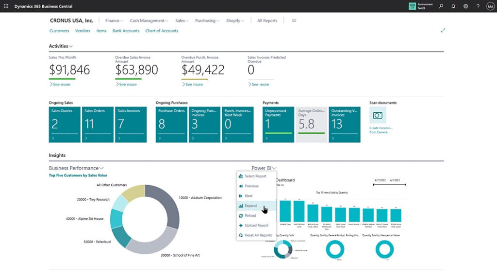 Dynamics 365 Business Central vs NetSuite: The Ultimate Comparison for Financial Decision Makers 1 dynamics 365 business central dashboard