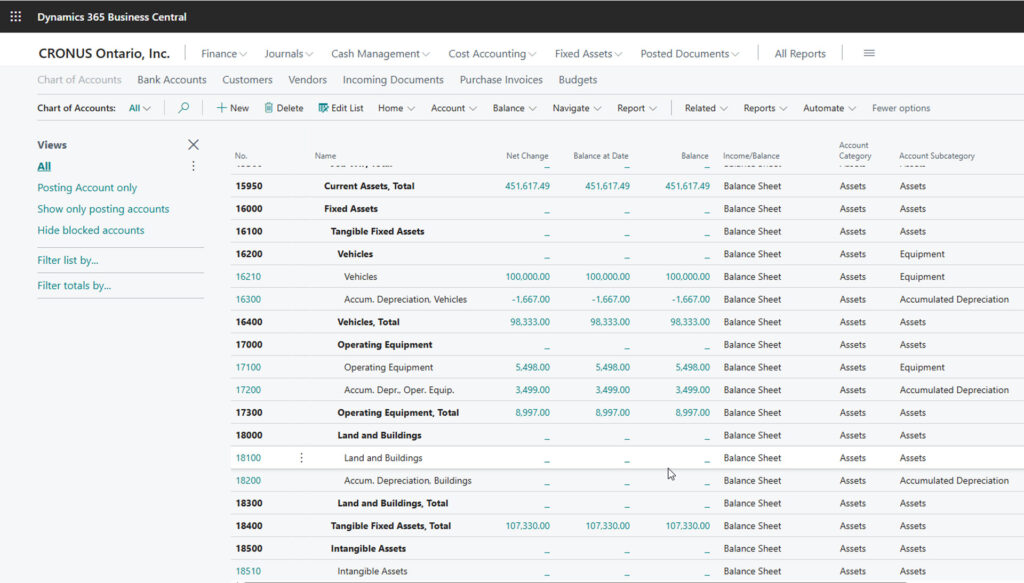 Dynamics 365 Business Central 2025 Release Wave 1 Updates - Here is what your business could accomplish with them 1 Business Central General Ledger showing how to oversee your budget, accelerate month-end and year-end close, automate bank reconciliation, use unlimited dimensions, track fixed assets, and more.
